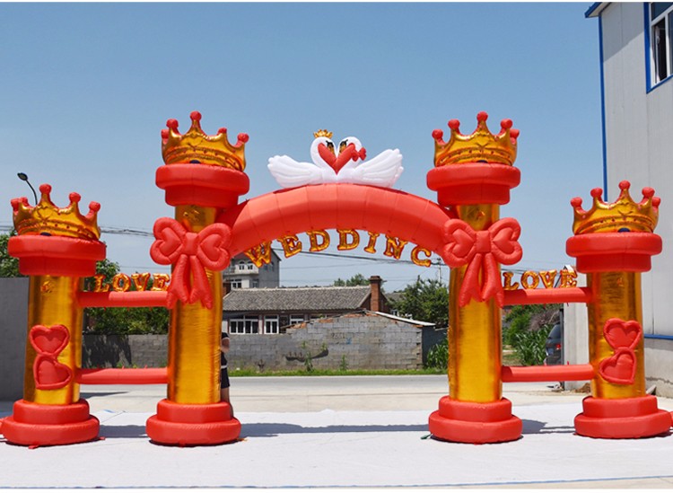 武威红色婚庆气模拱门